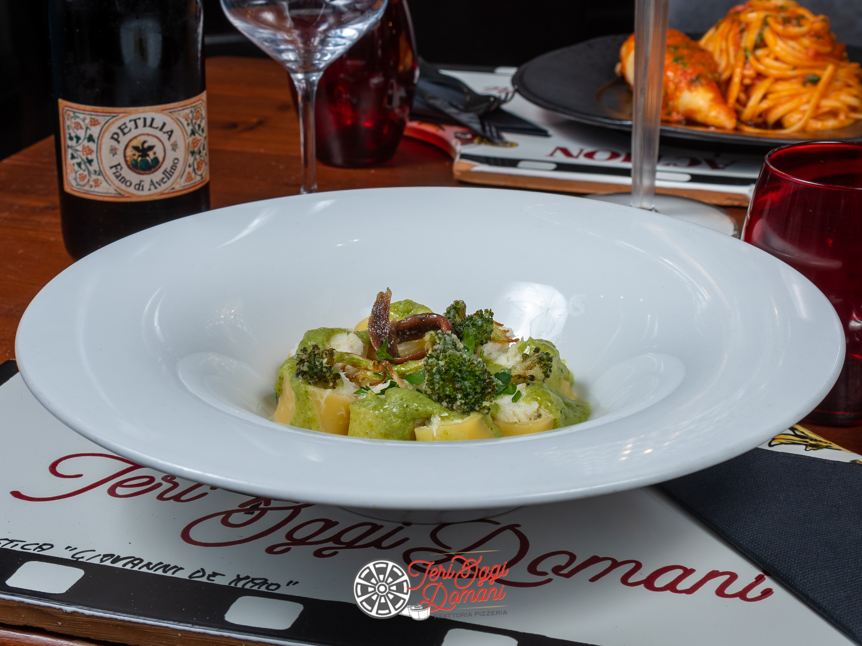 Calamarata con broccoli e baccal&agrave; mantecato